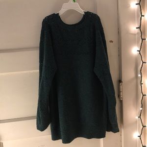 Blue sweater with beautiful cut out detail